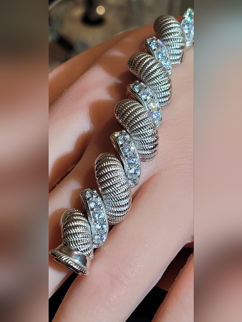 Judith Ripka Sterling Silver Diamonique San Marco Bracelet. Size 7. New - Picture 12 of 15